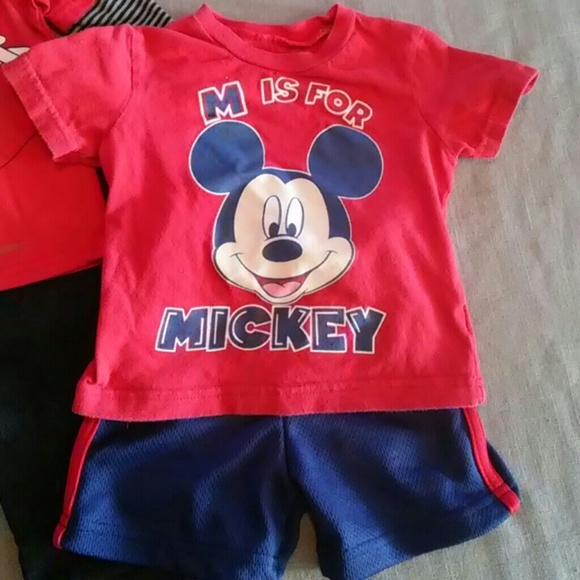 Disney Matching Sets 2 Disney Mickey Mouse Baby Boy Outfits Size 2mos Poshmark